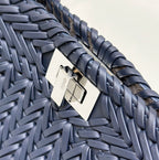 FENDI Peekaboo ISeeU Woven Leather Petite Handbag