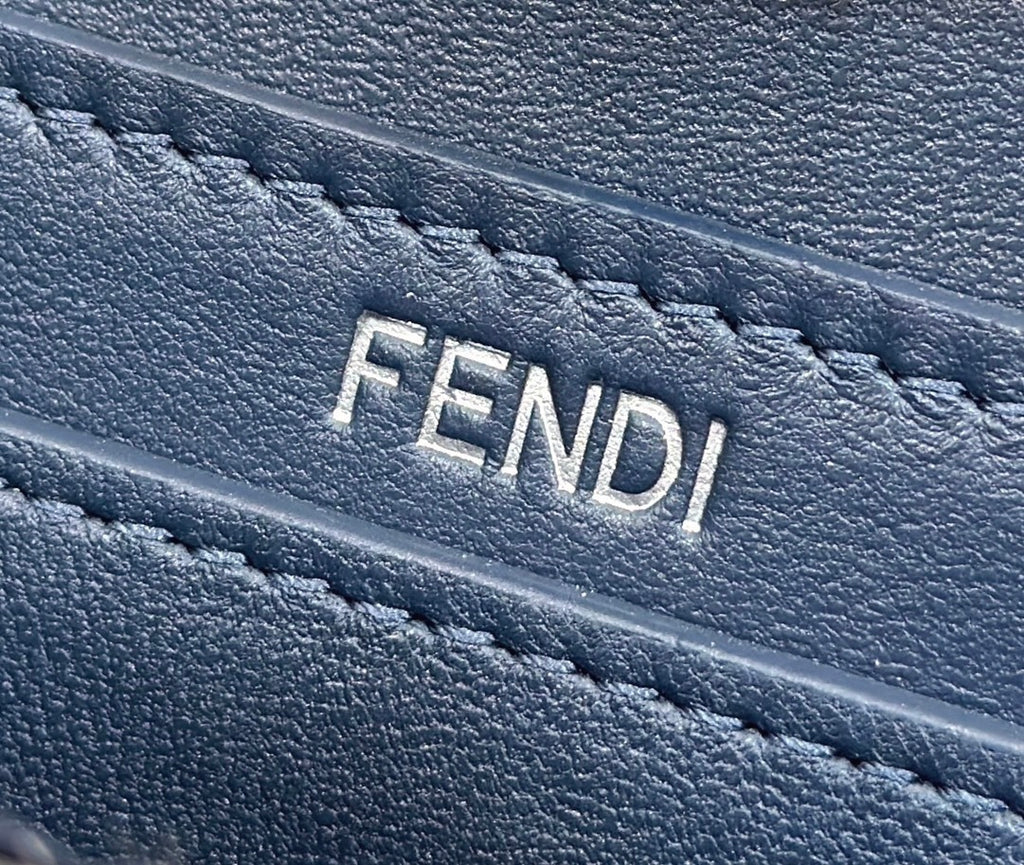 FENDI Peekaboo ISeeU Woven Leather Petite Handbag