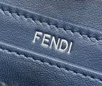 FENDI Peekaboo ISeeU Woven Leather Petite Handbag