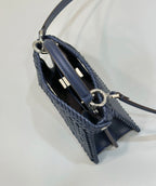 FENDI Peekaboo ISeeU Woven Leather Petite Handbag