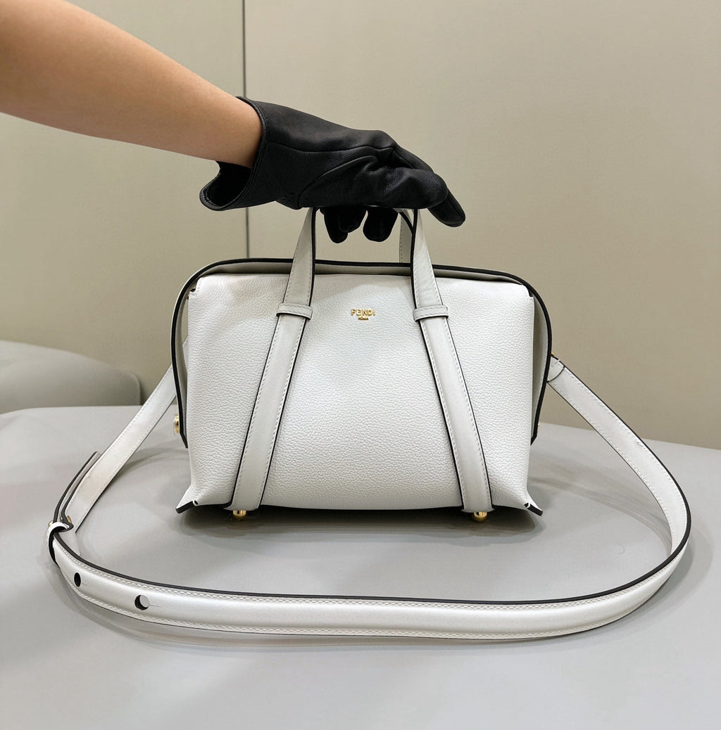 FENDI Boston Leather Handbag