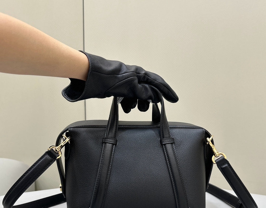 FENDI Boston Leather Handbag