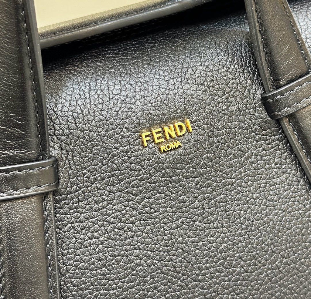 FENDI Boston Leather Handbag