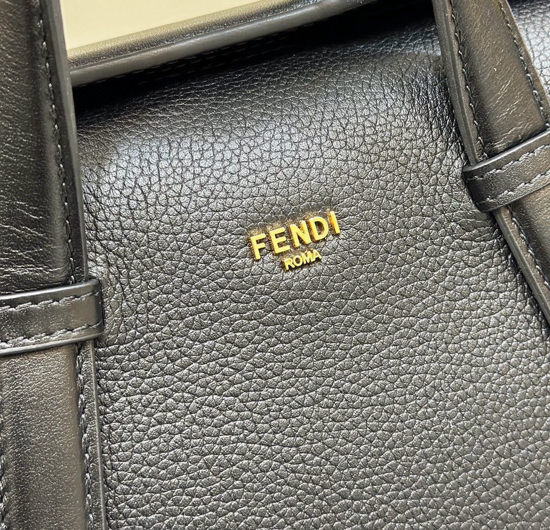 FENDI Boston Leather Handbag