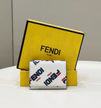 FENDI Grained Leather Mini Wallet