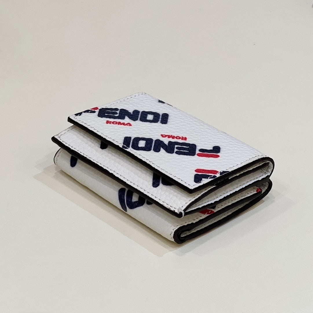 FENDI Grained Leather Mini Wallet
