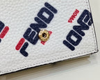 FENDI Grained Leather Mini Wallet