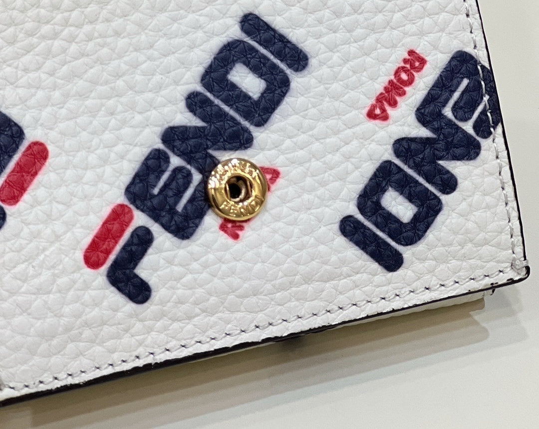 FENDI Grained Leather Mini Wallet