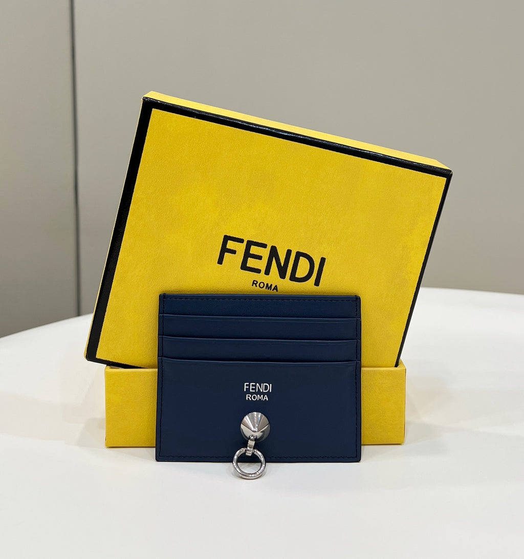 FENDI Grained Leather Card Holder
