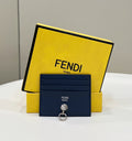 FENDI Grained Leather Card Holder