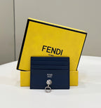 FENDI Grained Leather Card Holder