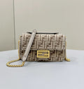 FENDI FF Chenille Baguette Handbag