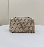 FENDI FF Chenille Baguette Handbag