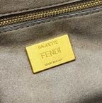 FENDI FF Chenille Baguette Handbag