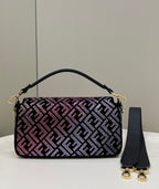 FENDI Crystal-Embellished Baguette Handbag
