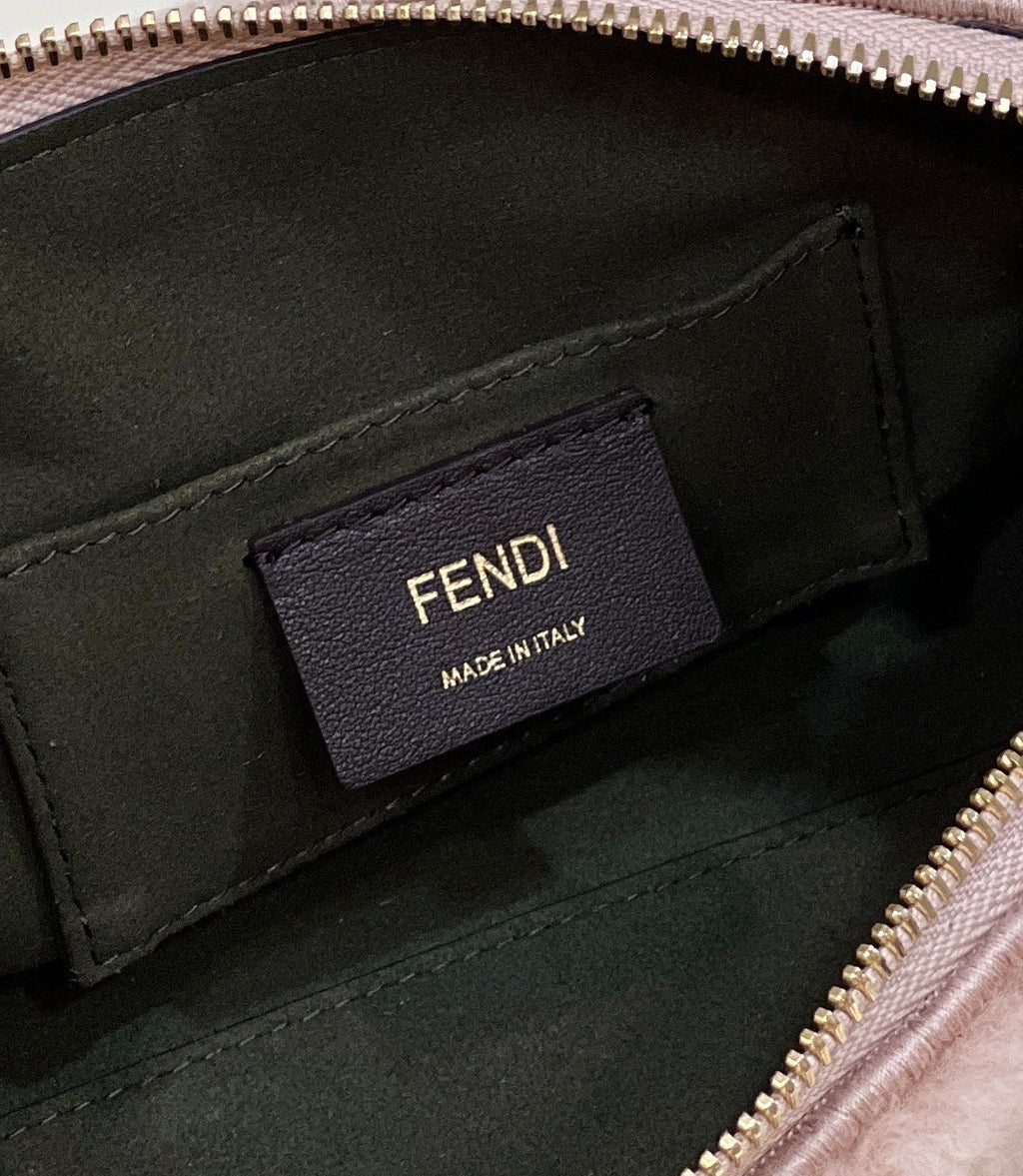 FENDI By The Way Mini Boston Shearling Handbag