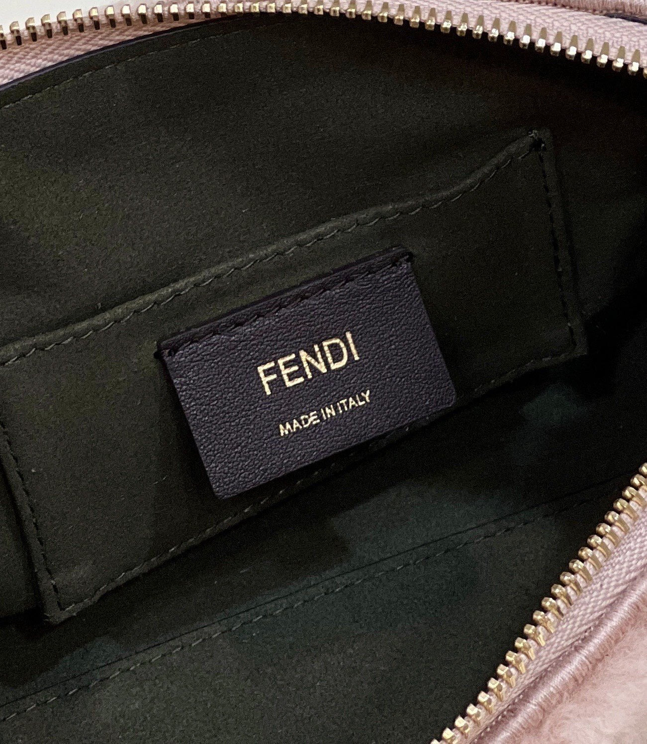 FENDI By The Way Mini Boston Shearling Handbag