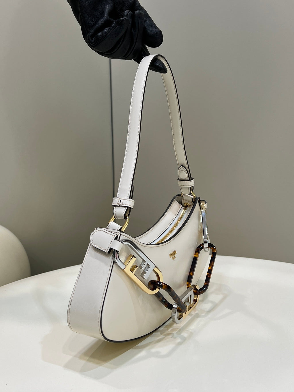 FENDI O’Lock Clutch with Resin Chain