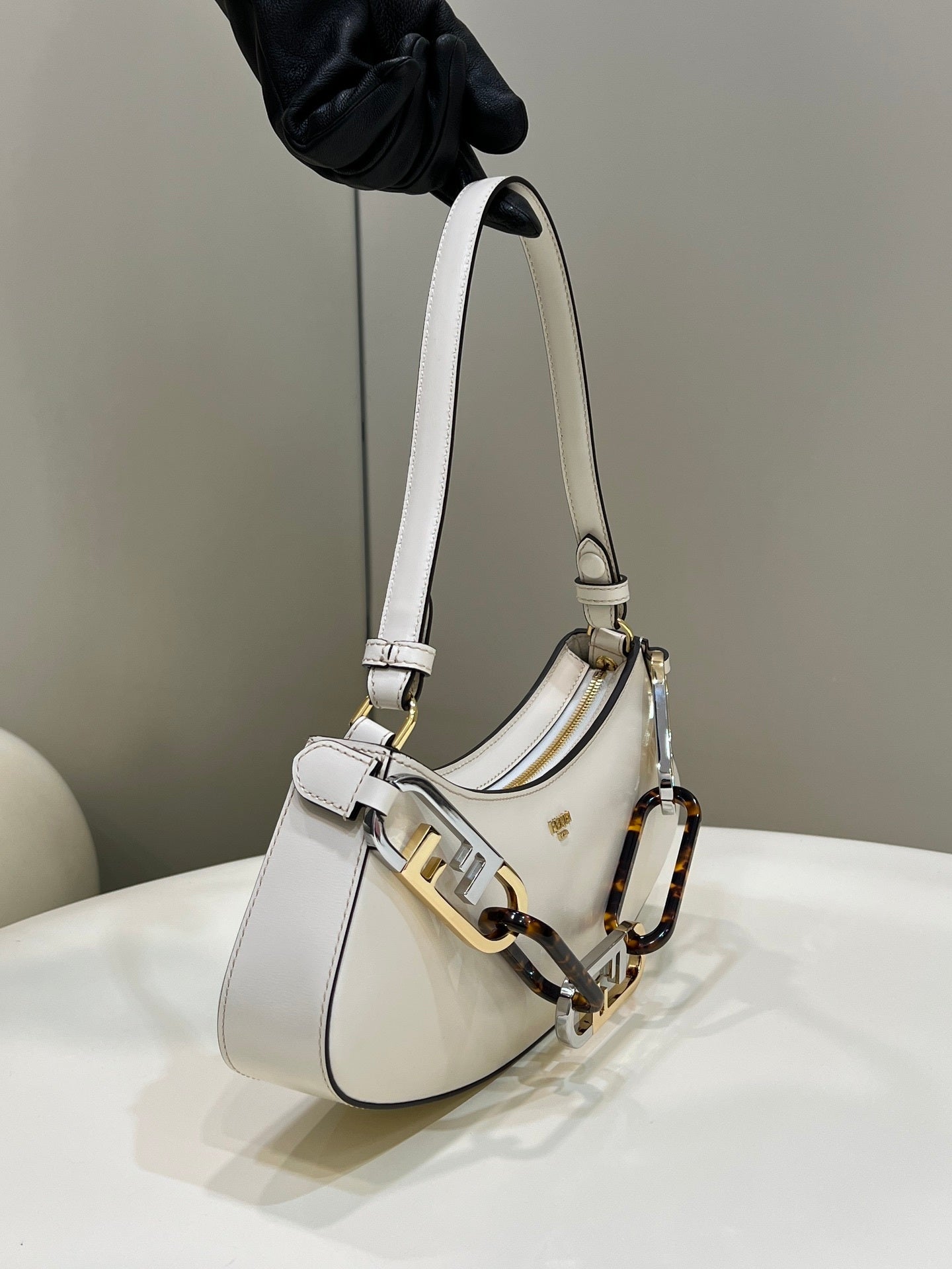 FENDI O’Lock Clutch with Resin Chain