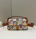 FENDI Baguette Rainbow Embroidered Handbag