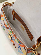 FENDI Baguette Rainbow Embroidered Handbag