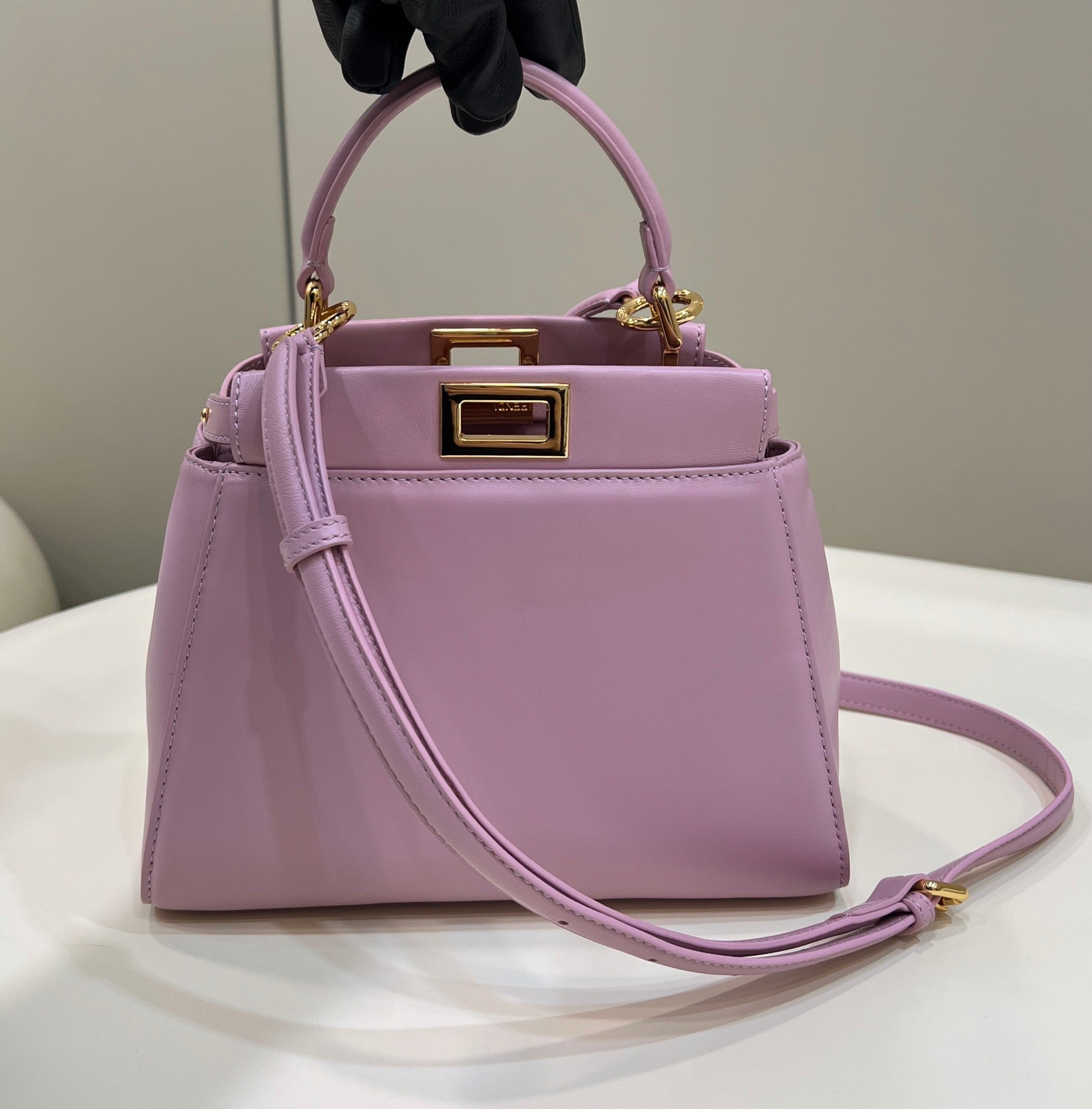 FENDI Peekaboo Soft Leather Handbag