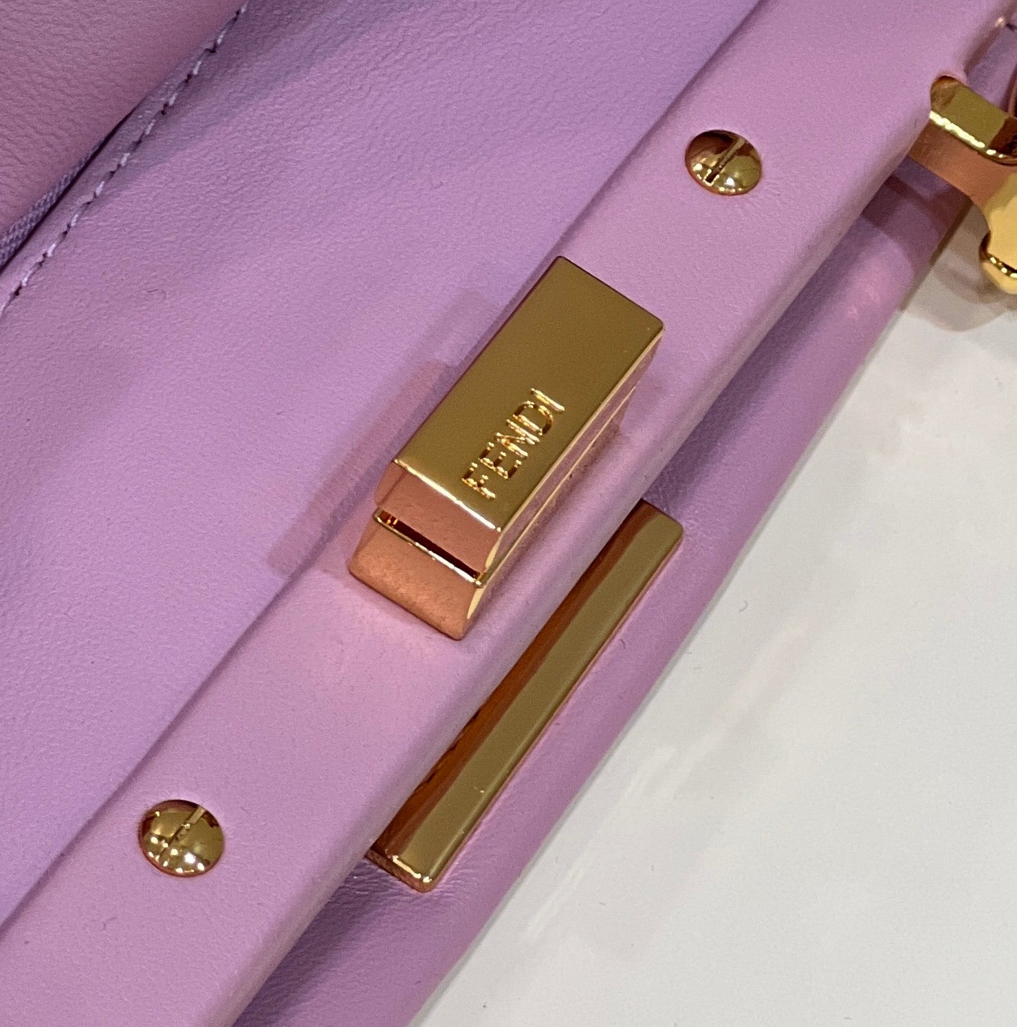 FENDI Peekaboo Soft Leather Handbag