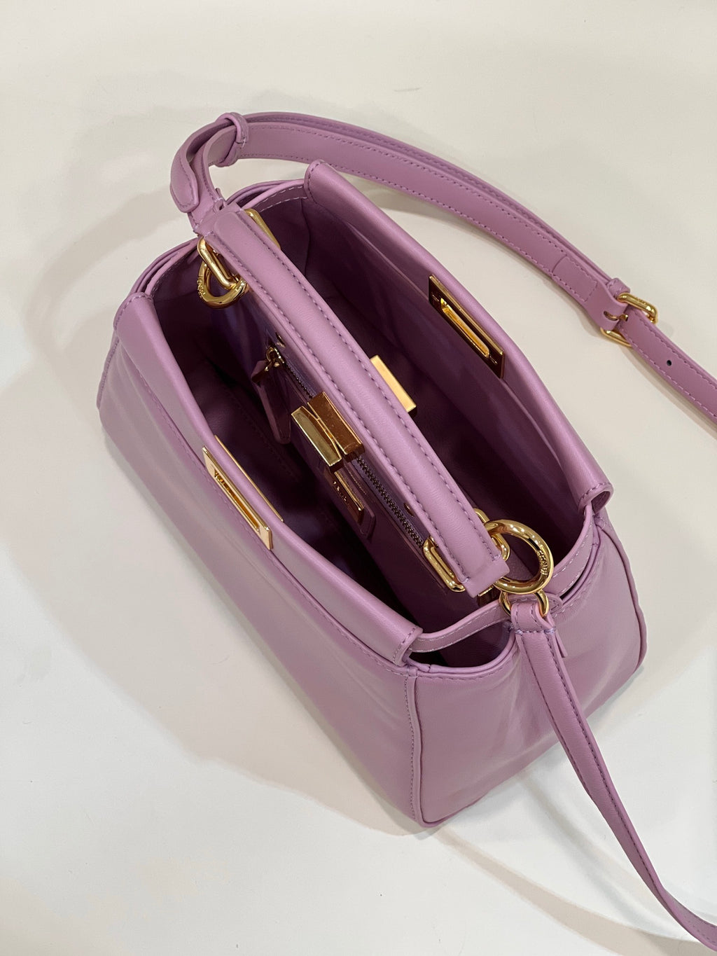 FENDI Peekaboo Soft Leather Handbag