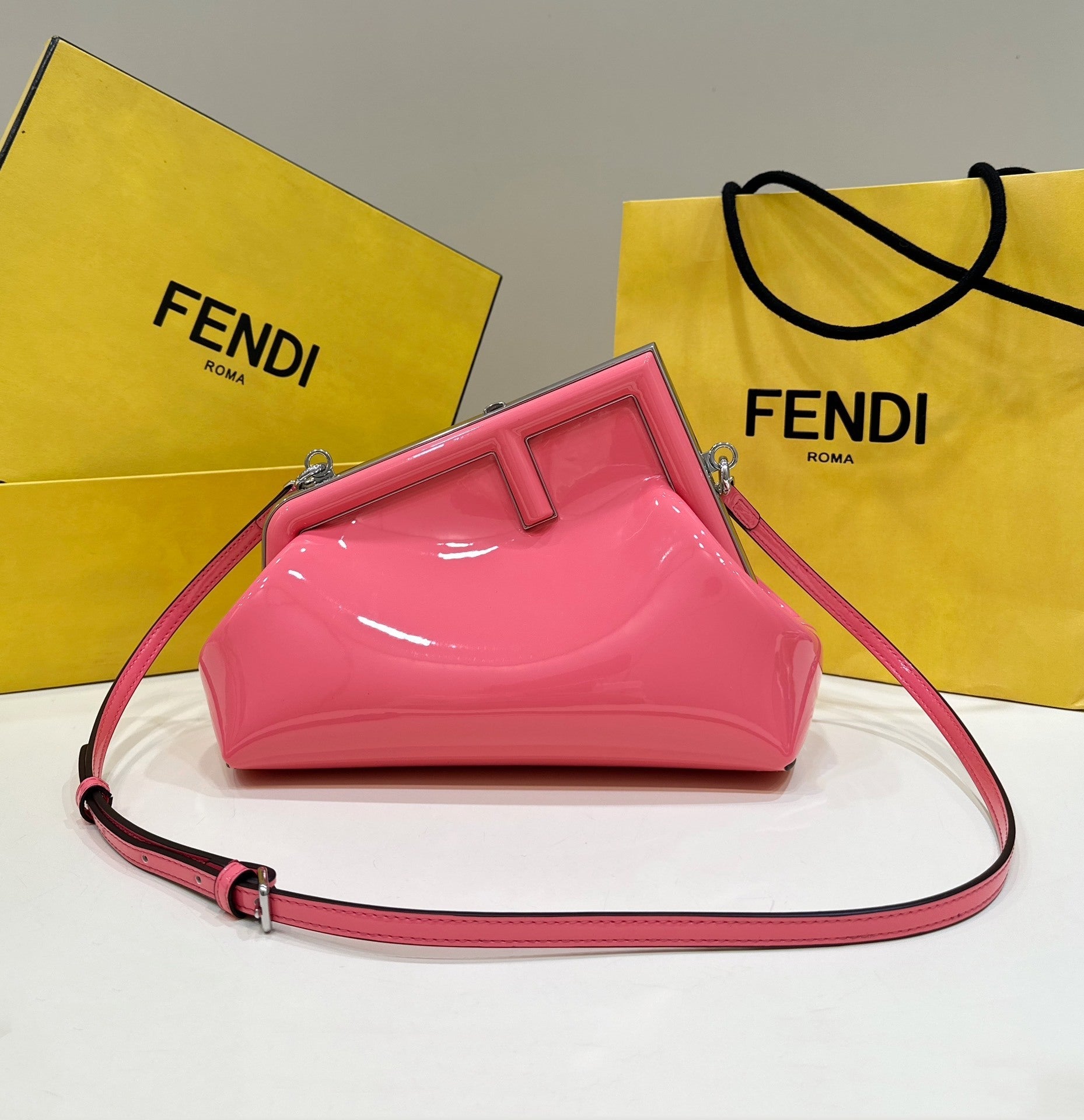 FENDI First Series Patent Leather Handbag