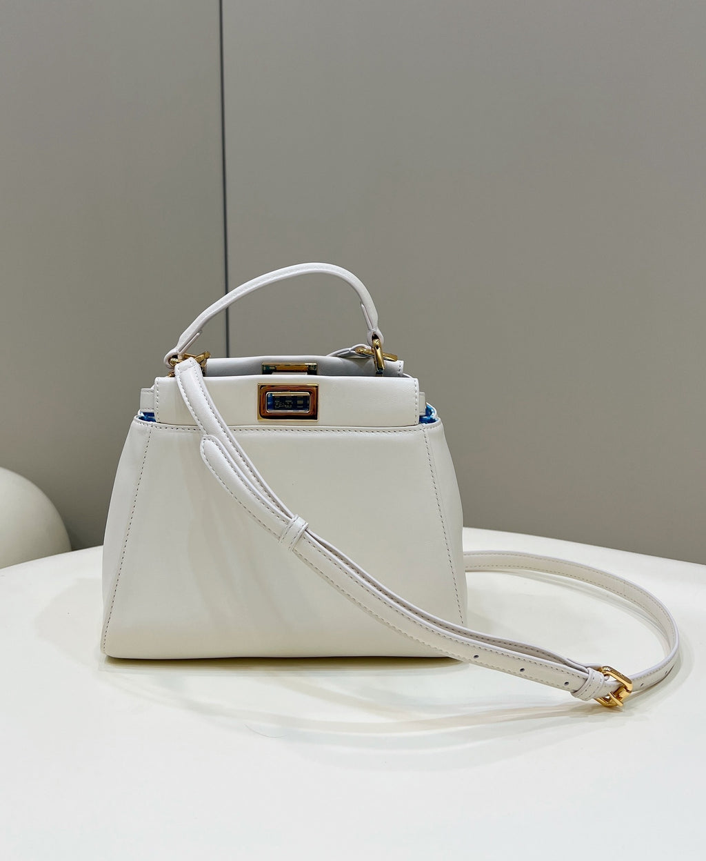 FENDI Peekaboo Soft Leather Handbag