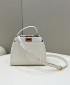 FENDI Peekaboo Soft Leather Handbag