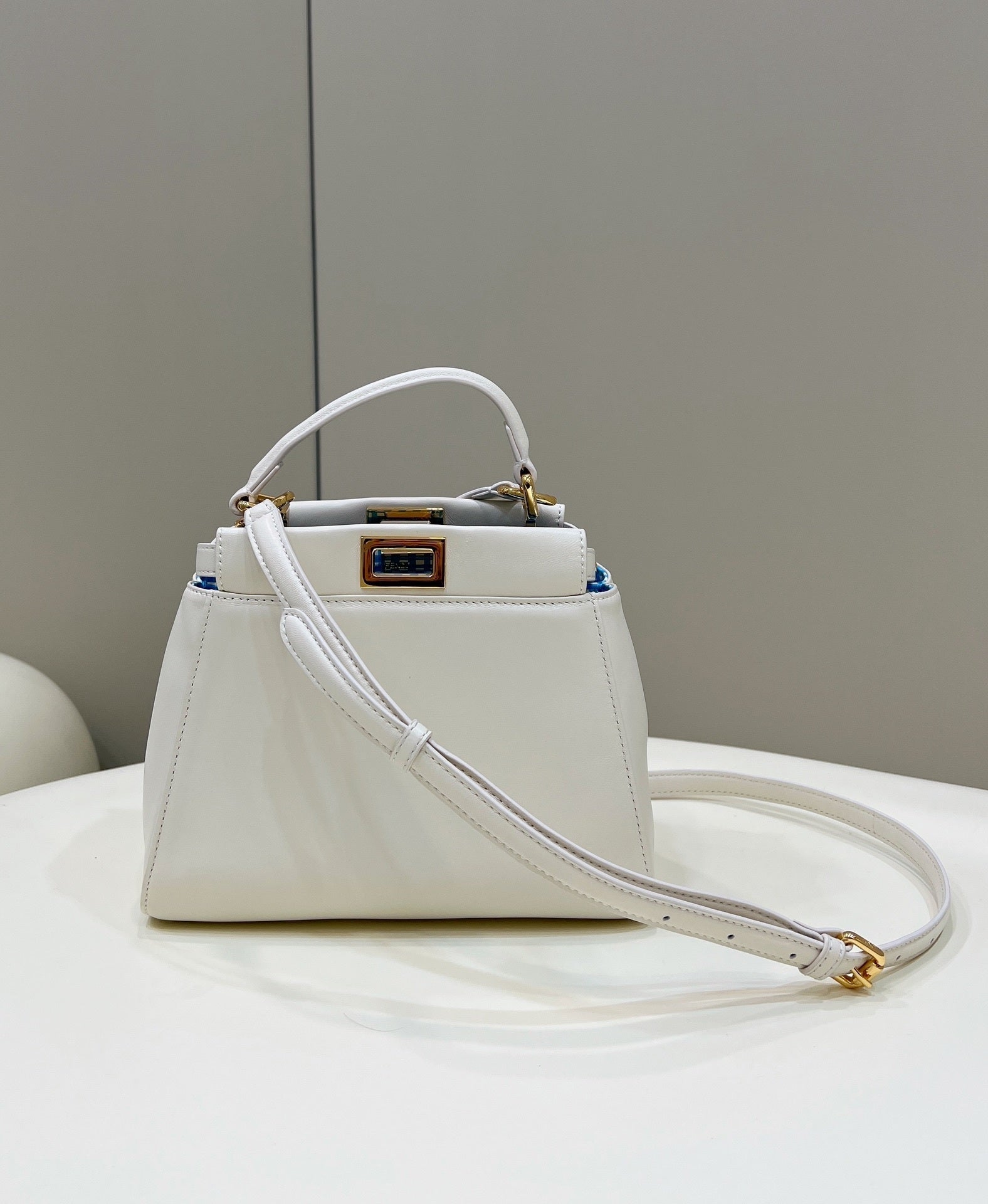 FENDI Peekaboo Soft Leather Handbag