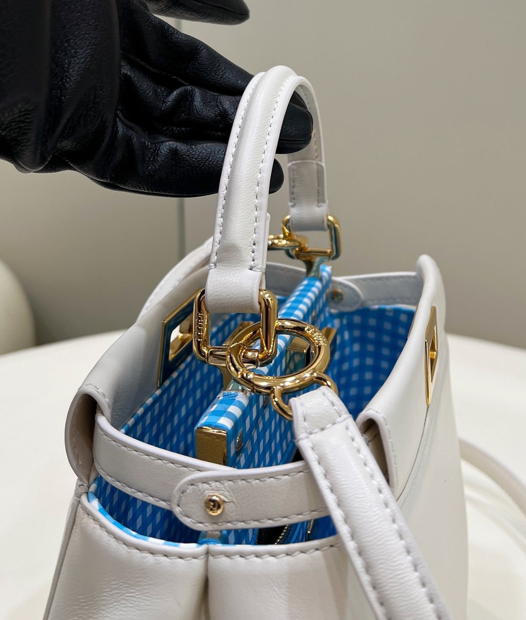 FENDI Peekaboo Soft Leather Handbag