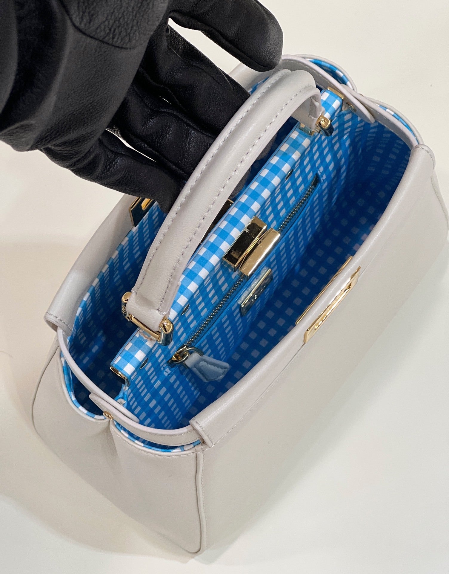 FENDI Peekaboo Soft Leather Handbag