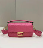 FENDI FF-Embossed Flap Handbag