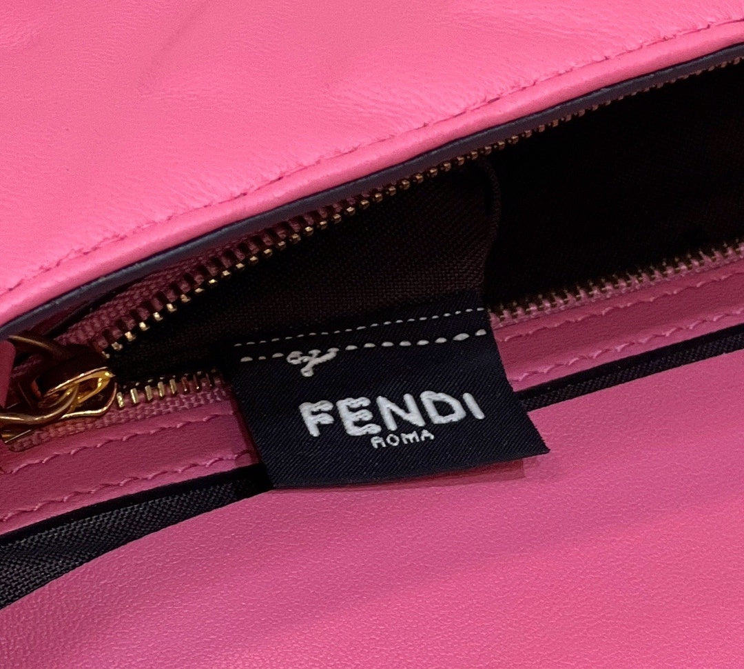 FENDI FF-Embossed Flap Handbag