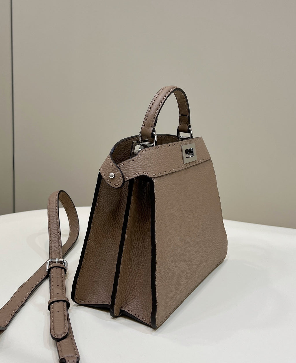 FENDI Peekaboo Small Leather Handbag