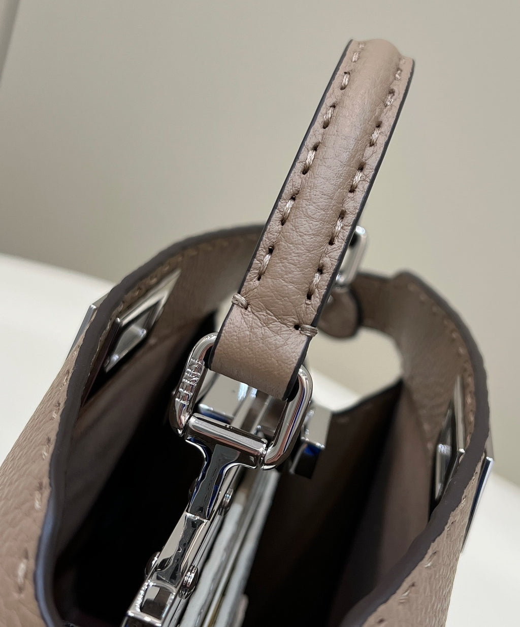 FENDI Peekaboo Small Leather Handbag