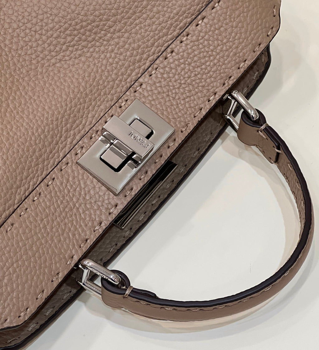 FENDI Peekaboo Small Leather Handbag