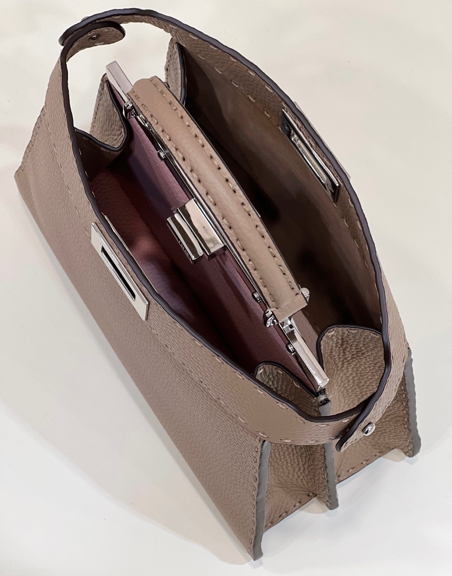 FENDI Peekaboo Small Leather Handbag