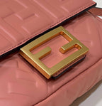 FENDI Mini Baguette Shearling Handbag