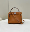 FENDI Peekaboo Leather Handbag