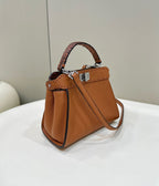 FENDI Peekaboo Leather Handbag