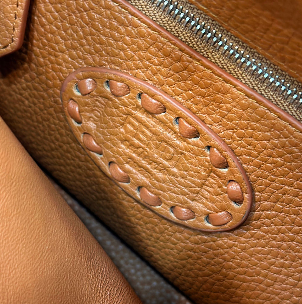 FENDI Peekaboo Leather Handbag