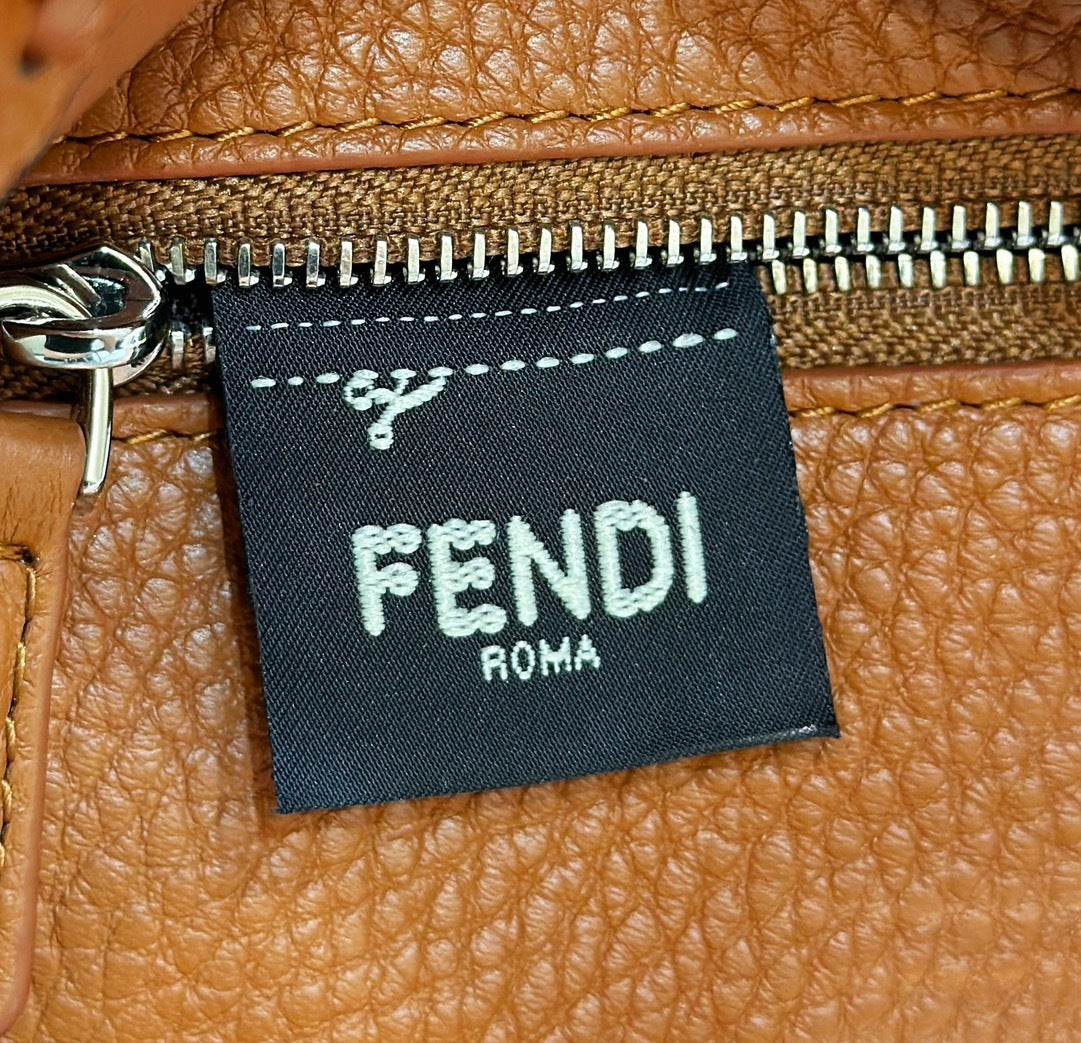 FENDI Peekaboo Leather Handbag