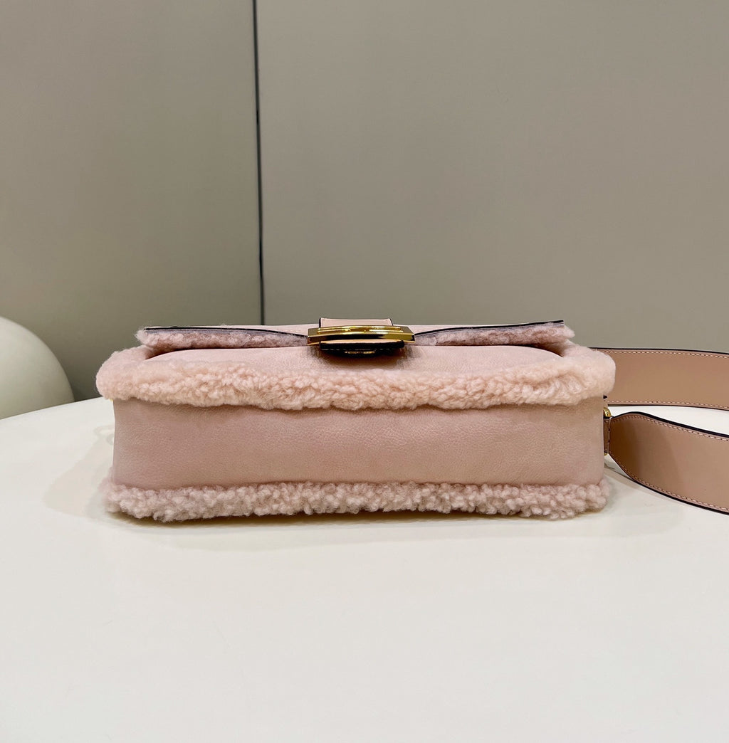 FENDI Baguette Shearling Handbag