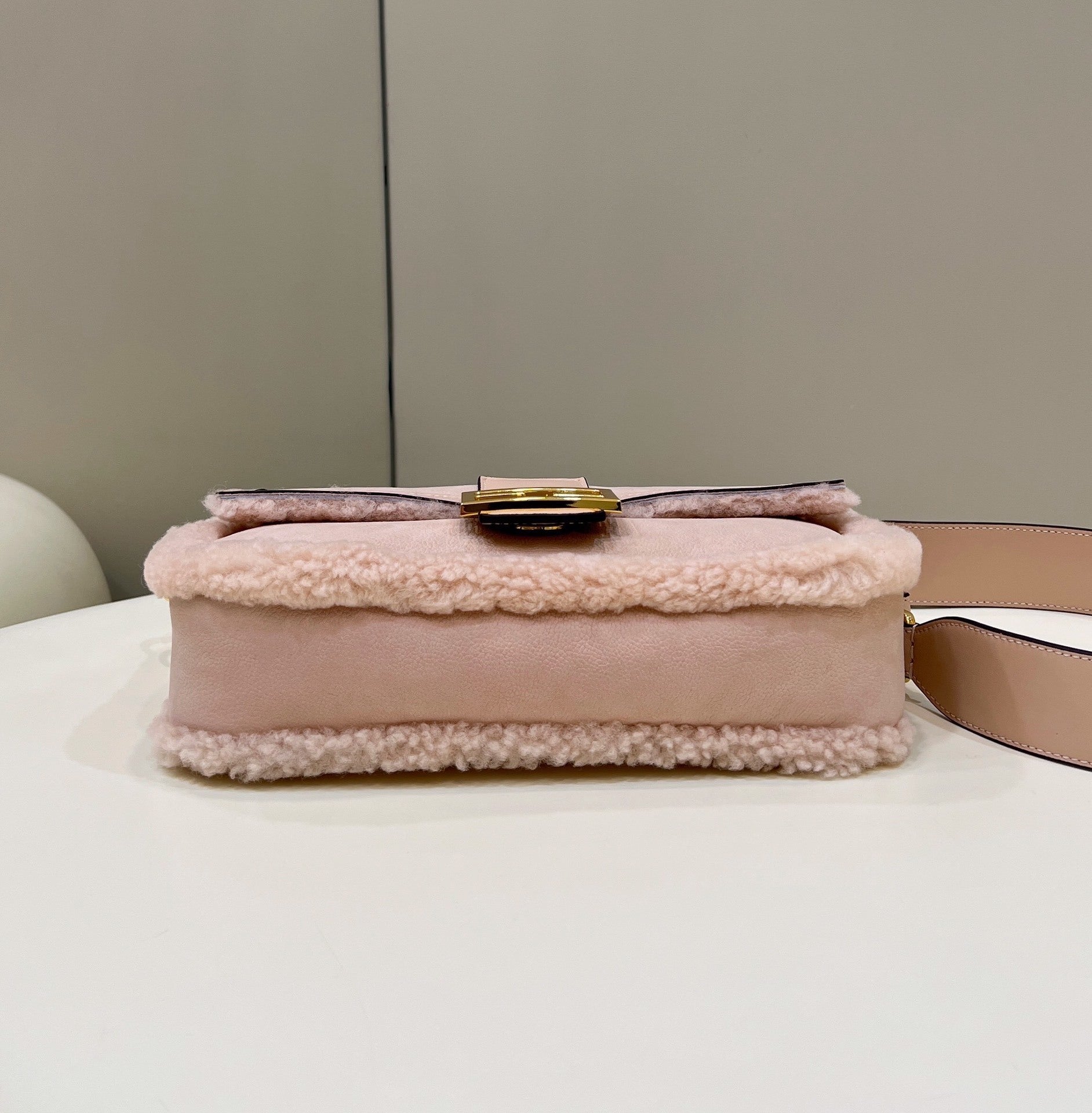 FENDI Baguette Shearling Handbag