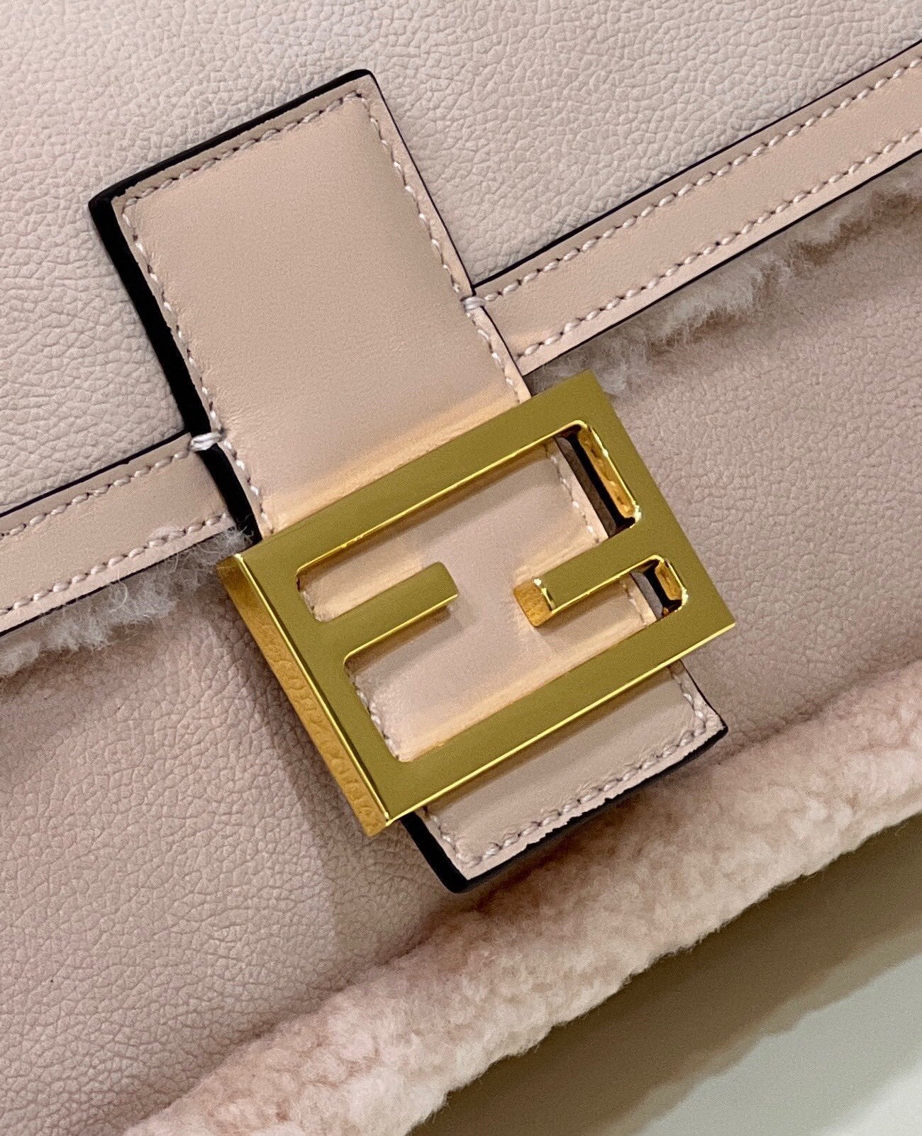 FENDI Baguette Shearling Handbag