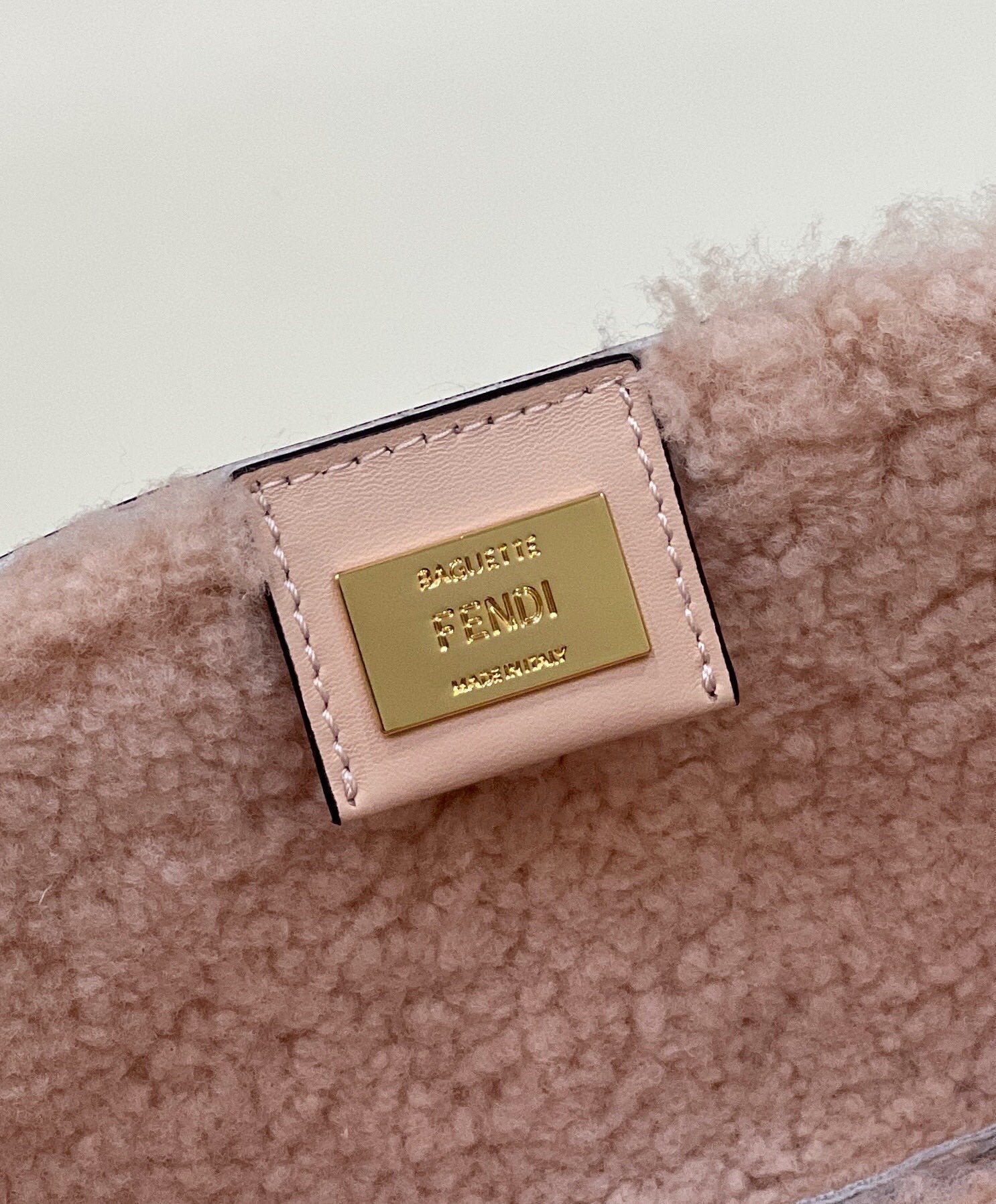 FENDI Baguette Shearling Handbag