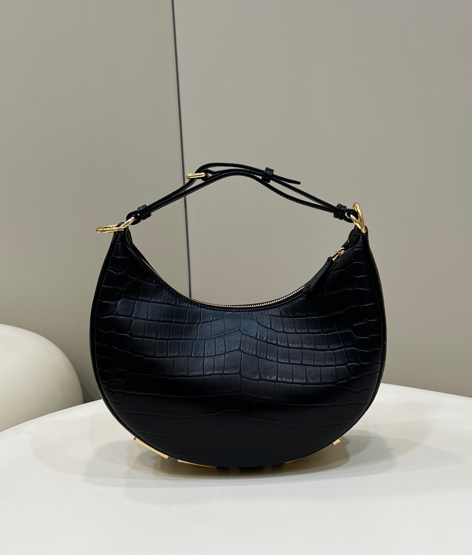 FENDI Fendigraphy Croc-Embossed Handbag